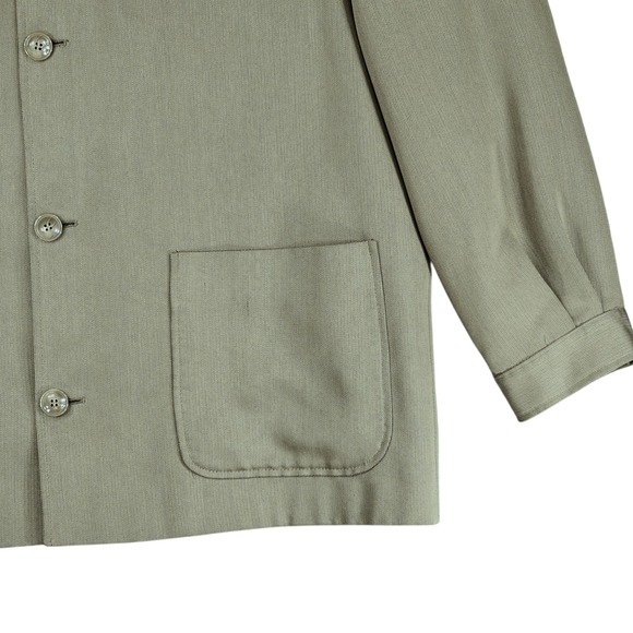 Lineage Mens XL Button Up Blazer Jacket Beige Made in‎ Turkey Preppy Lightweight - Picture 10 of 12